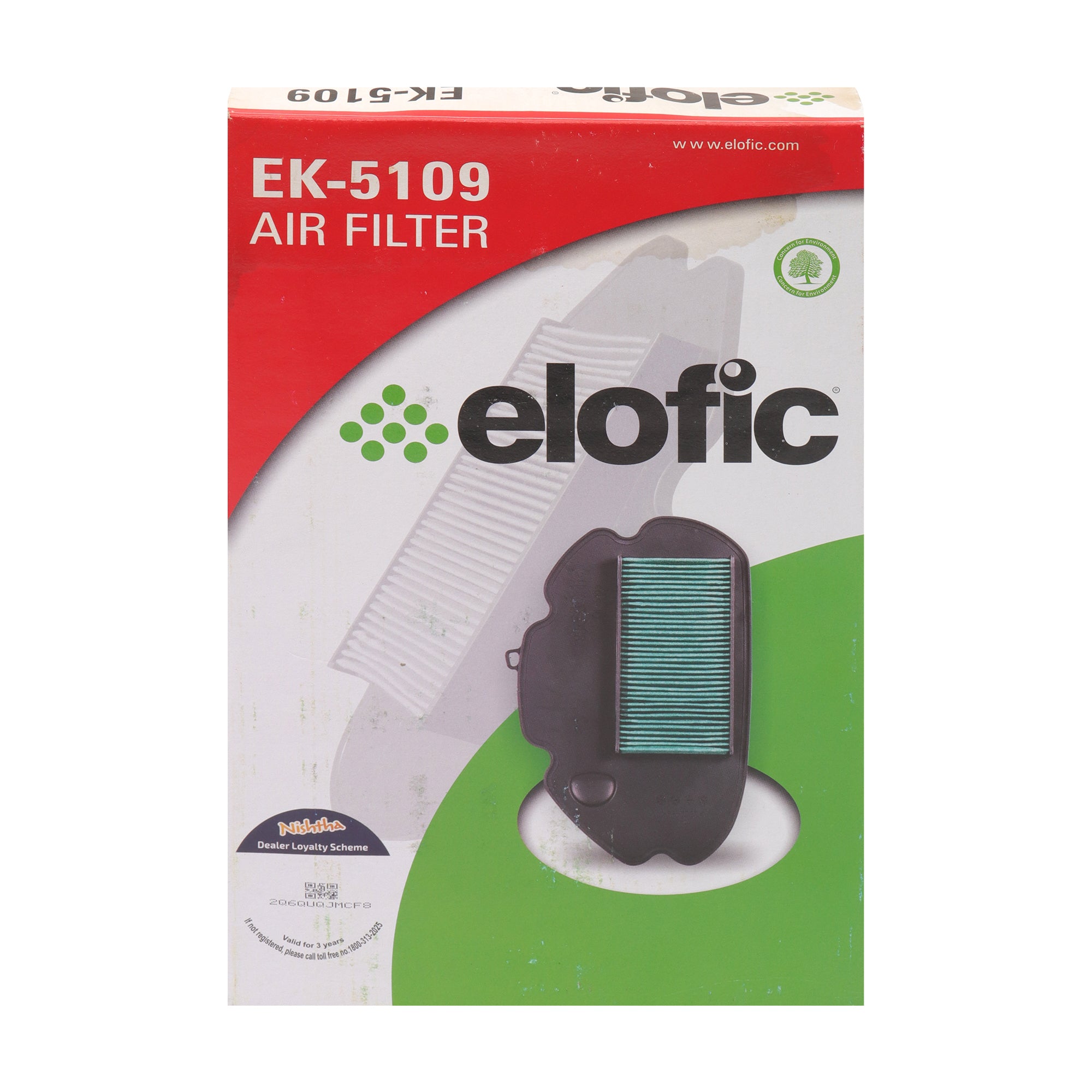 Elofic Air Filter (Plastic Molded) for Activa 125, Grazia