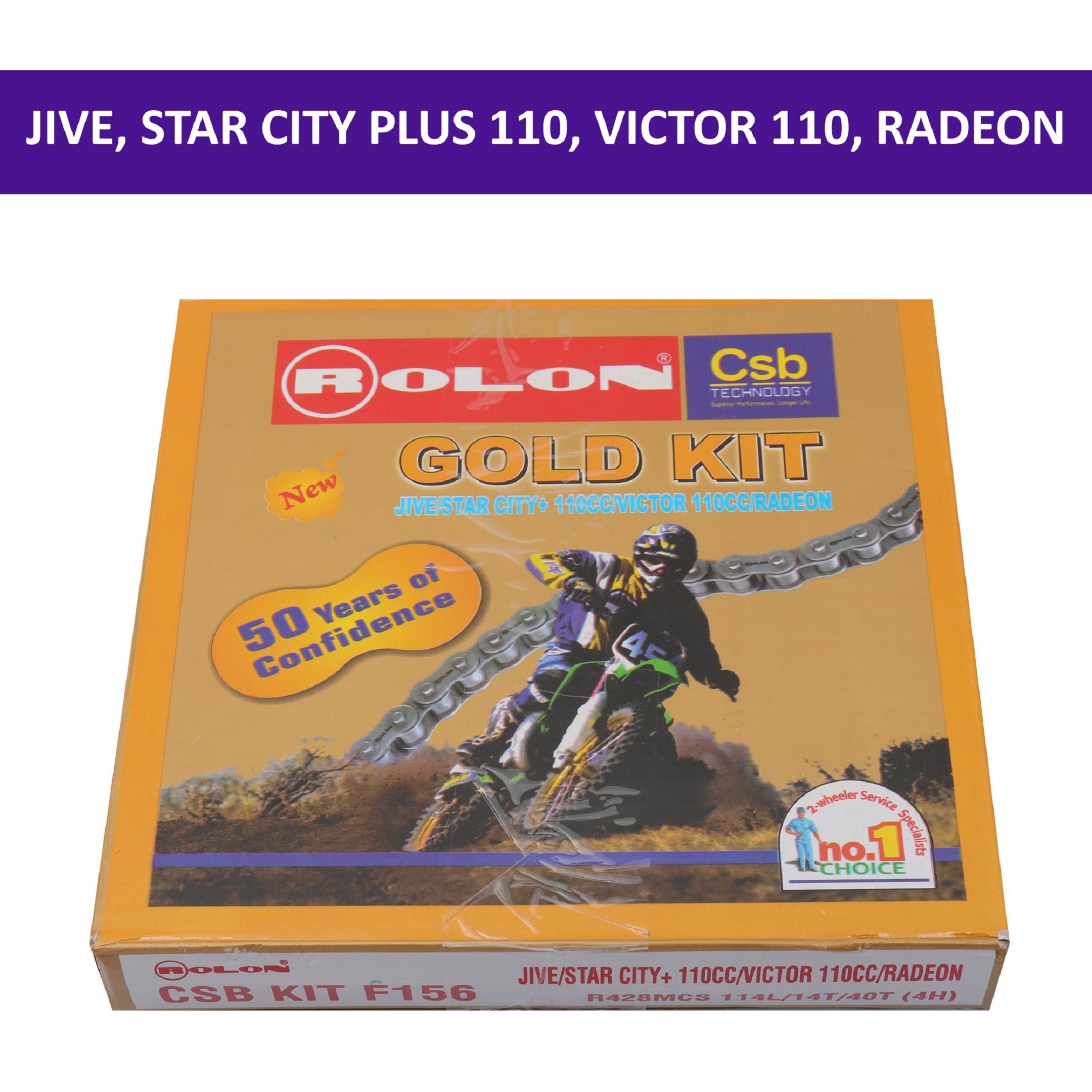 Rolon Chain Kit for Jive, Star City Plus 110, Victor 110, Radeon