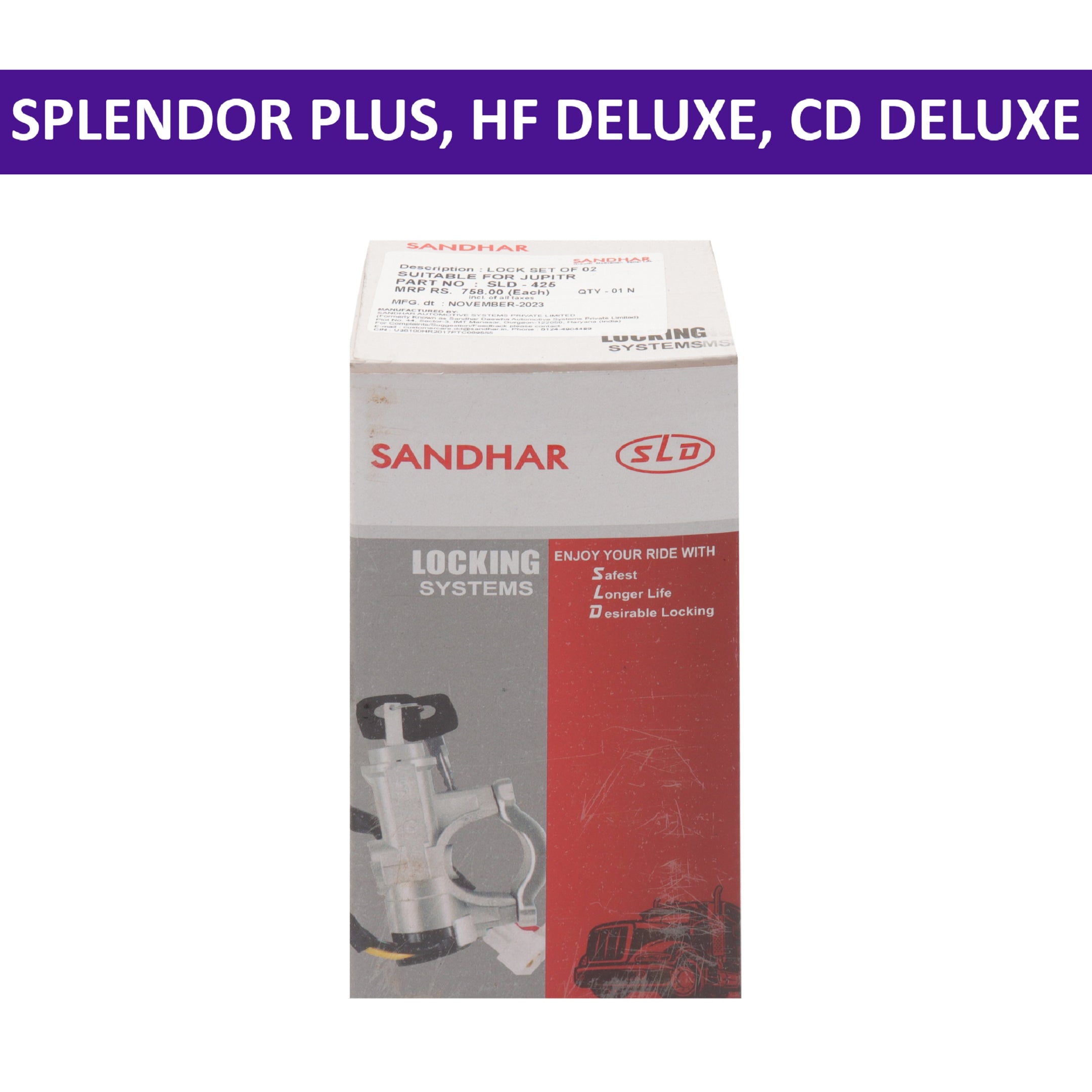 SLD Ignition Switch for Splendor Plus, HF Deluxe, CD Deluxe