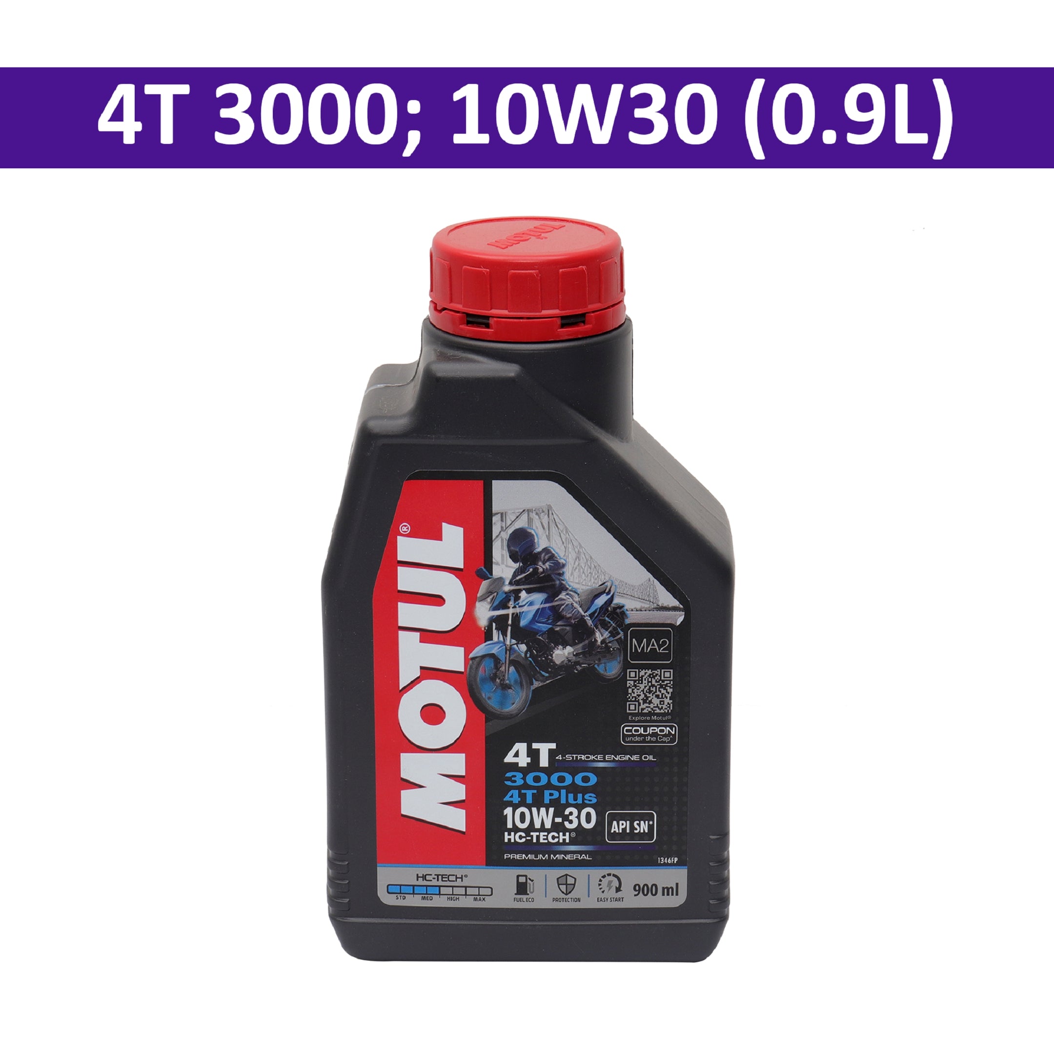 MOTUL 3000 4T प्लस 10W-30 900 ML तेल 5 यूनिट @ INR 280/यूनिट