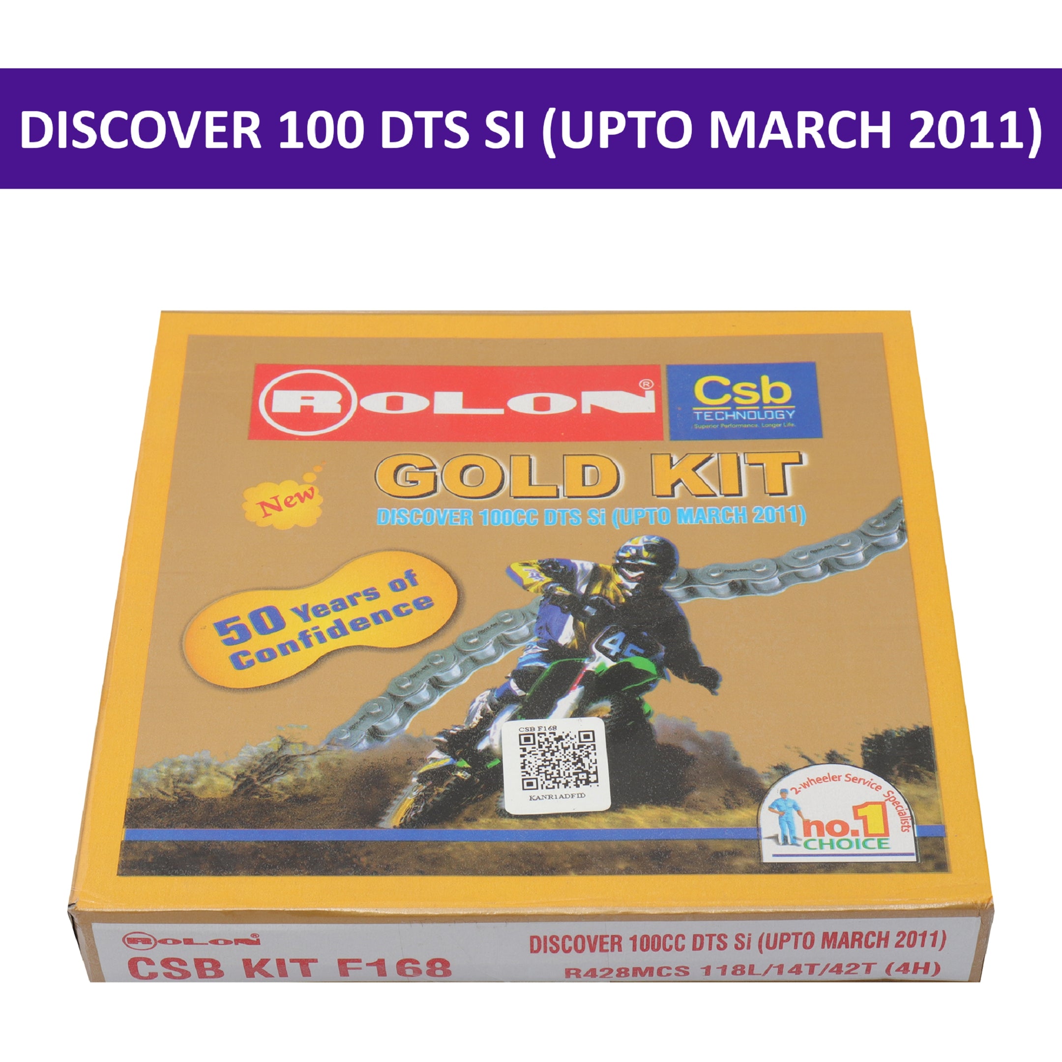 Rolon Chain Kit for Discover 100 DTSI (Upto March 2011)