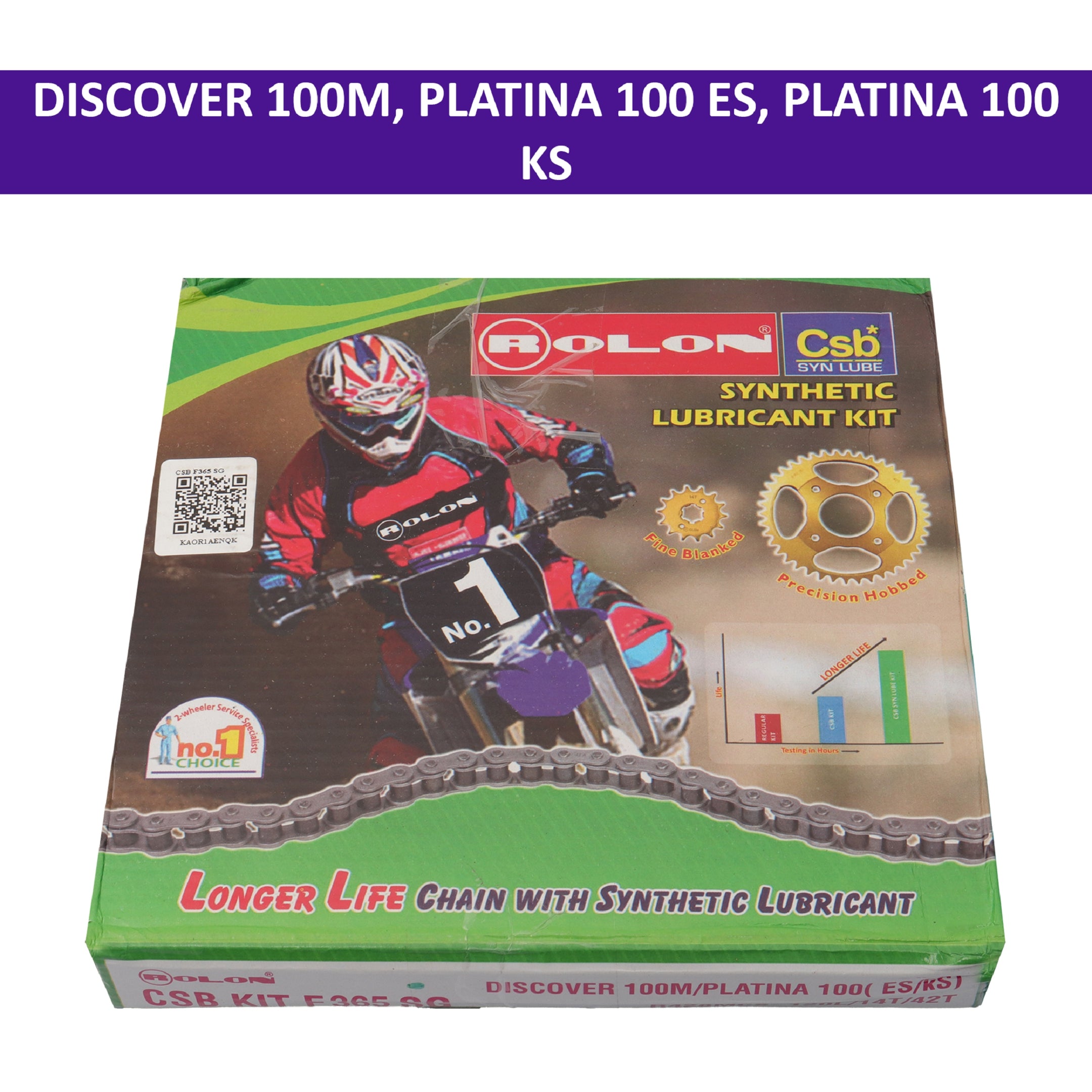 Rolon Chain Kit for Discover 100M, Platina 100 ES, Platina 100 KS