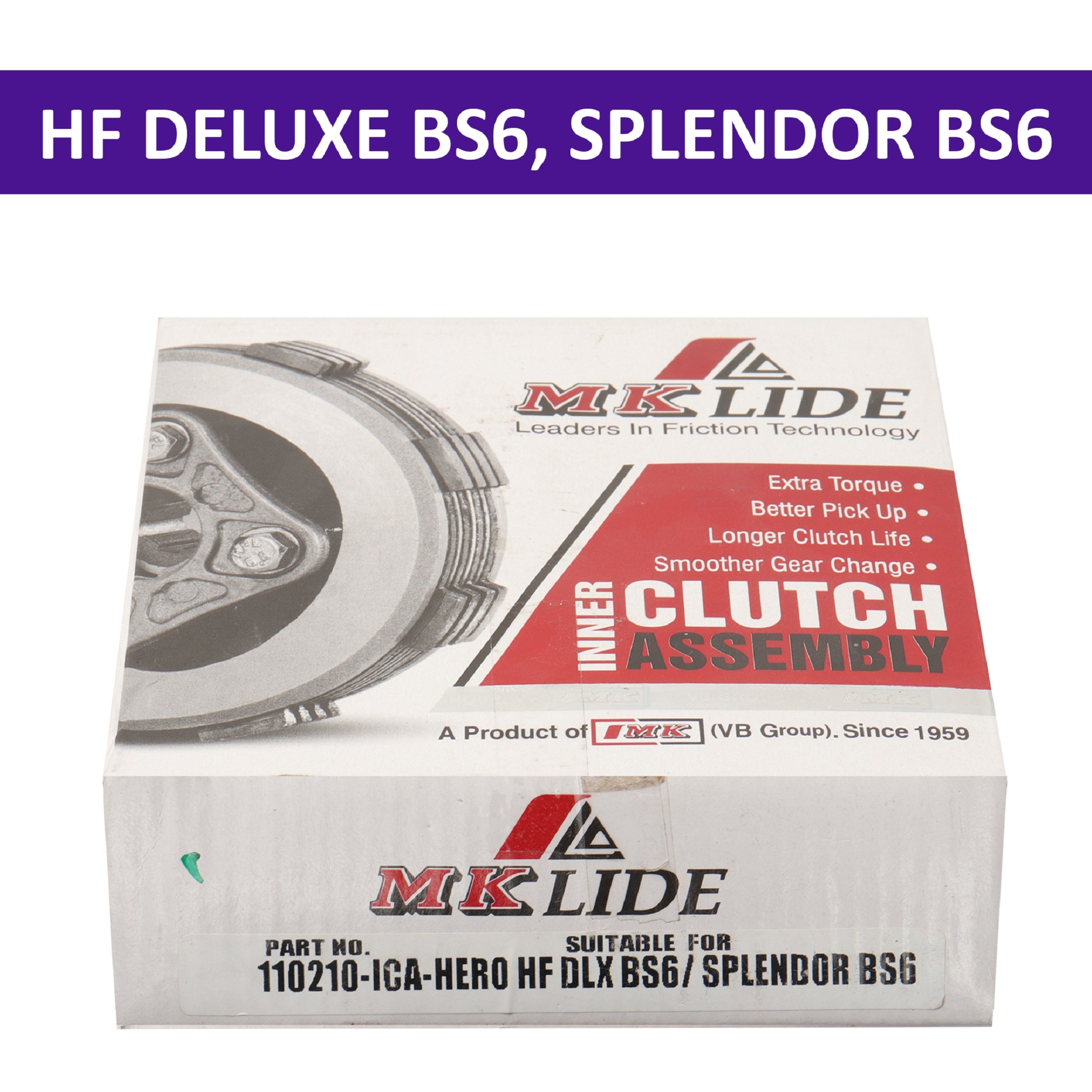 MK Clutch Assembly for HF Deluxe BS6, Splendor BS6