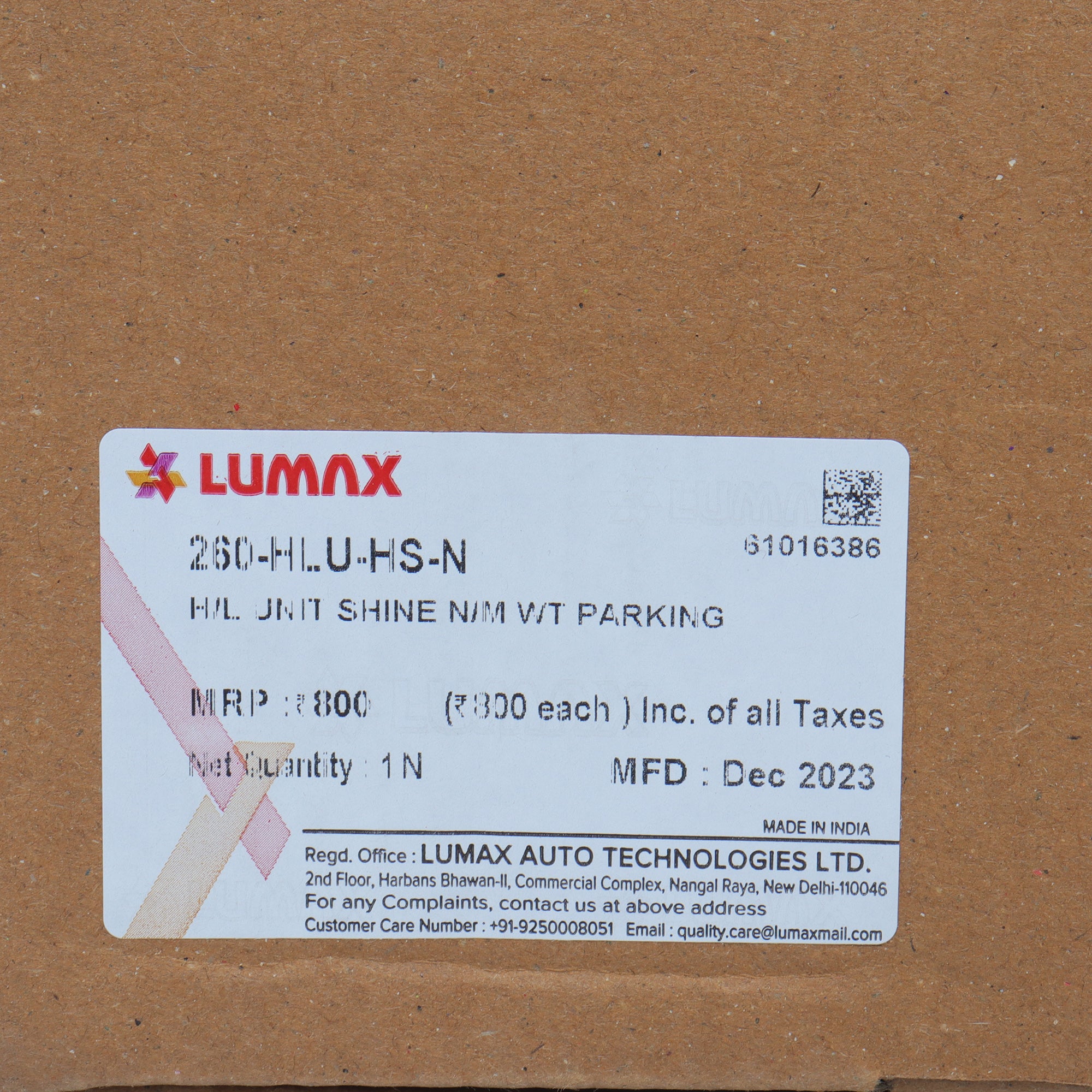 Lumax Head Light Assembly for Shine New