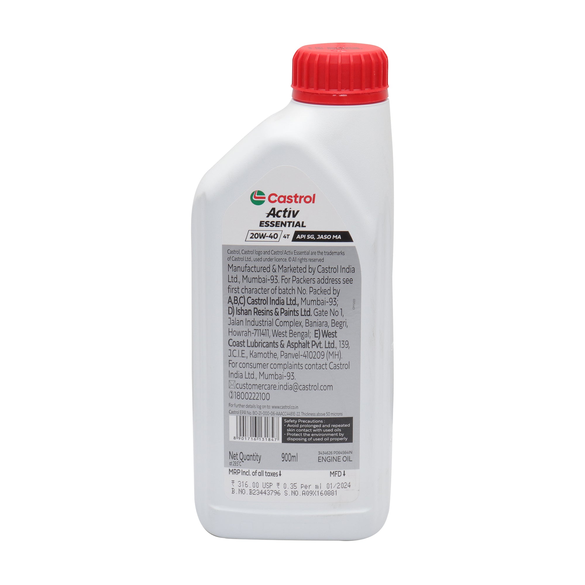 Castrol Active Essential 20W40 900 ml