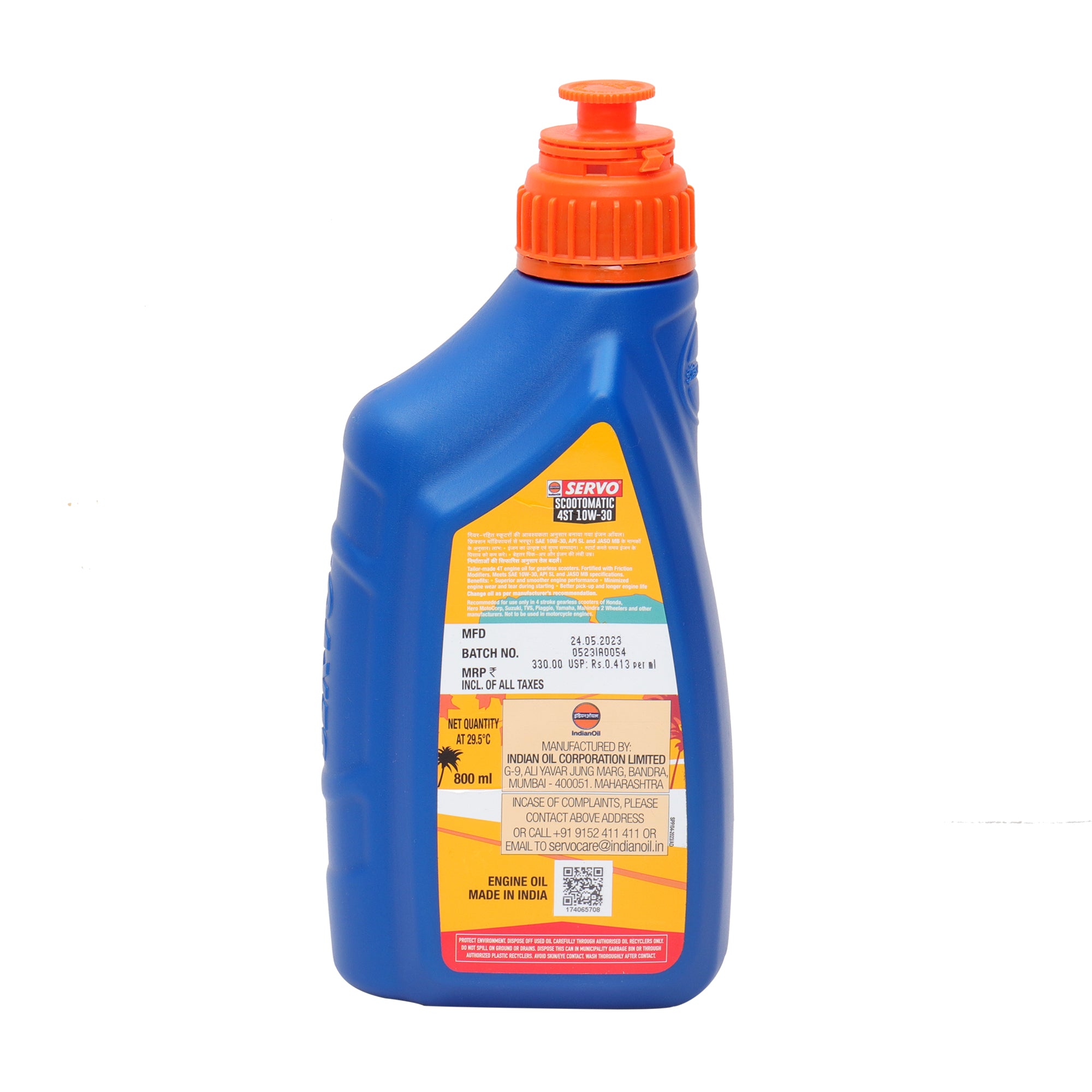 Servo Scootomatic Engine Oil 4St 10W30 800ml