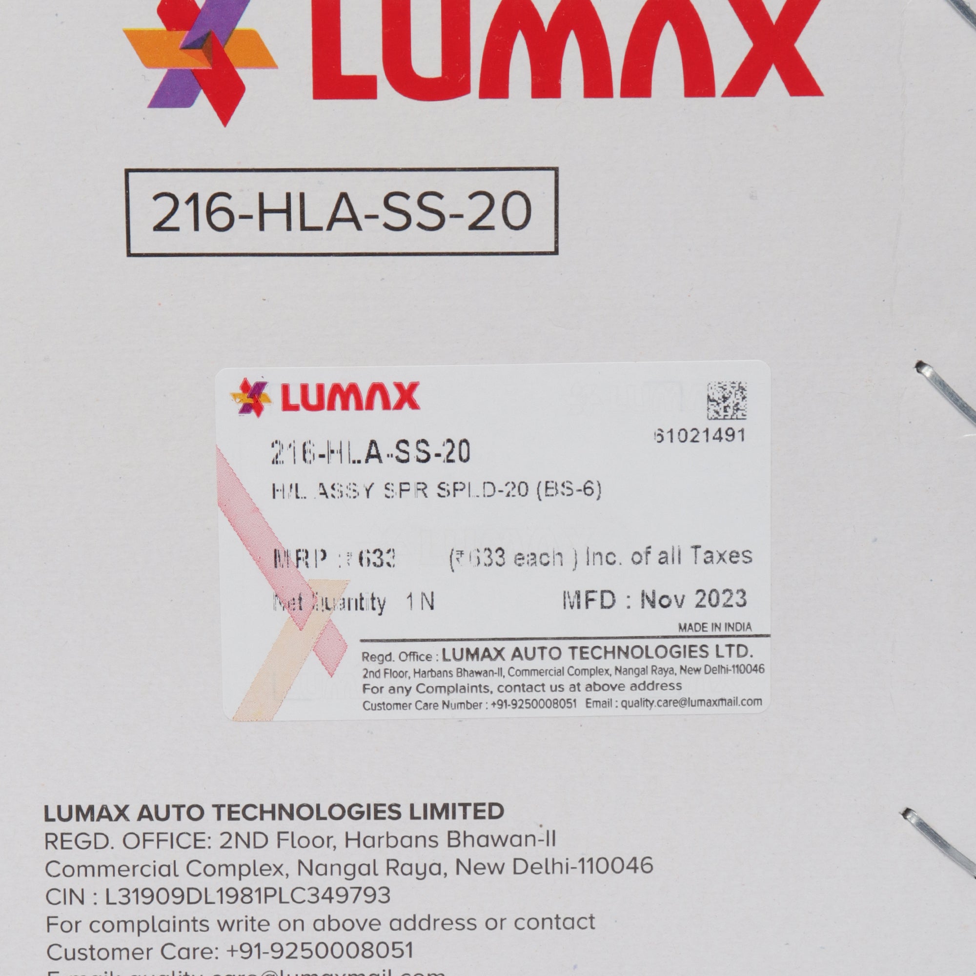 Lumax Head Light Assembly for Super Splendor