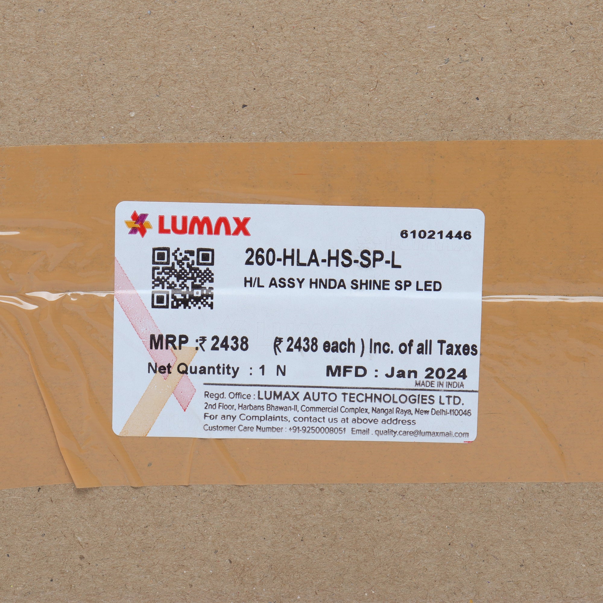 Lumax Head Light Assembly for Shine