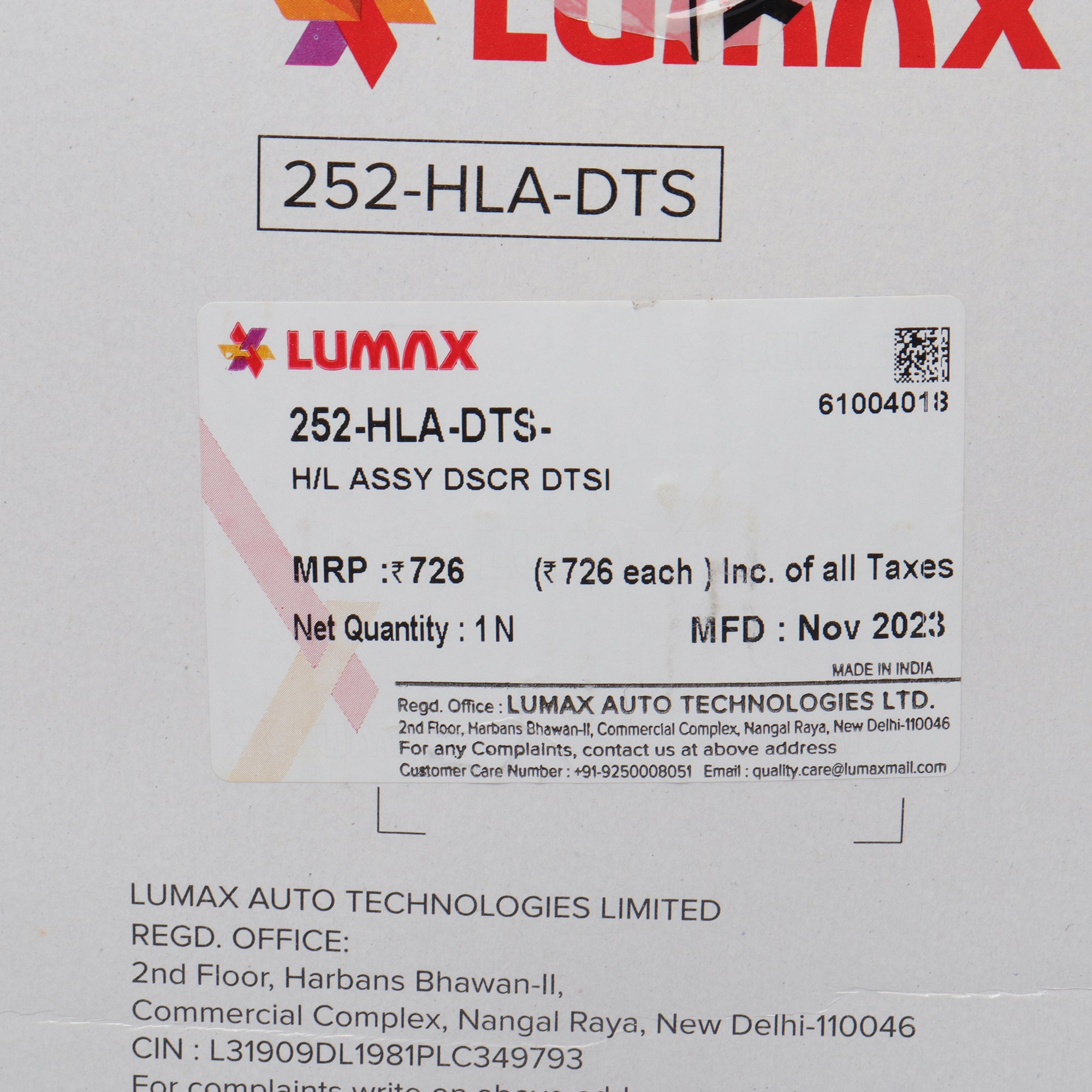 Lumax Head Light Assembly for Discover