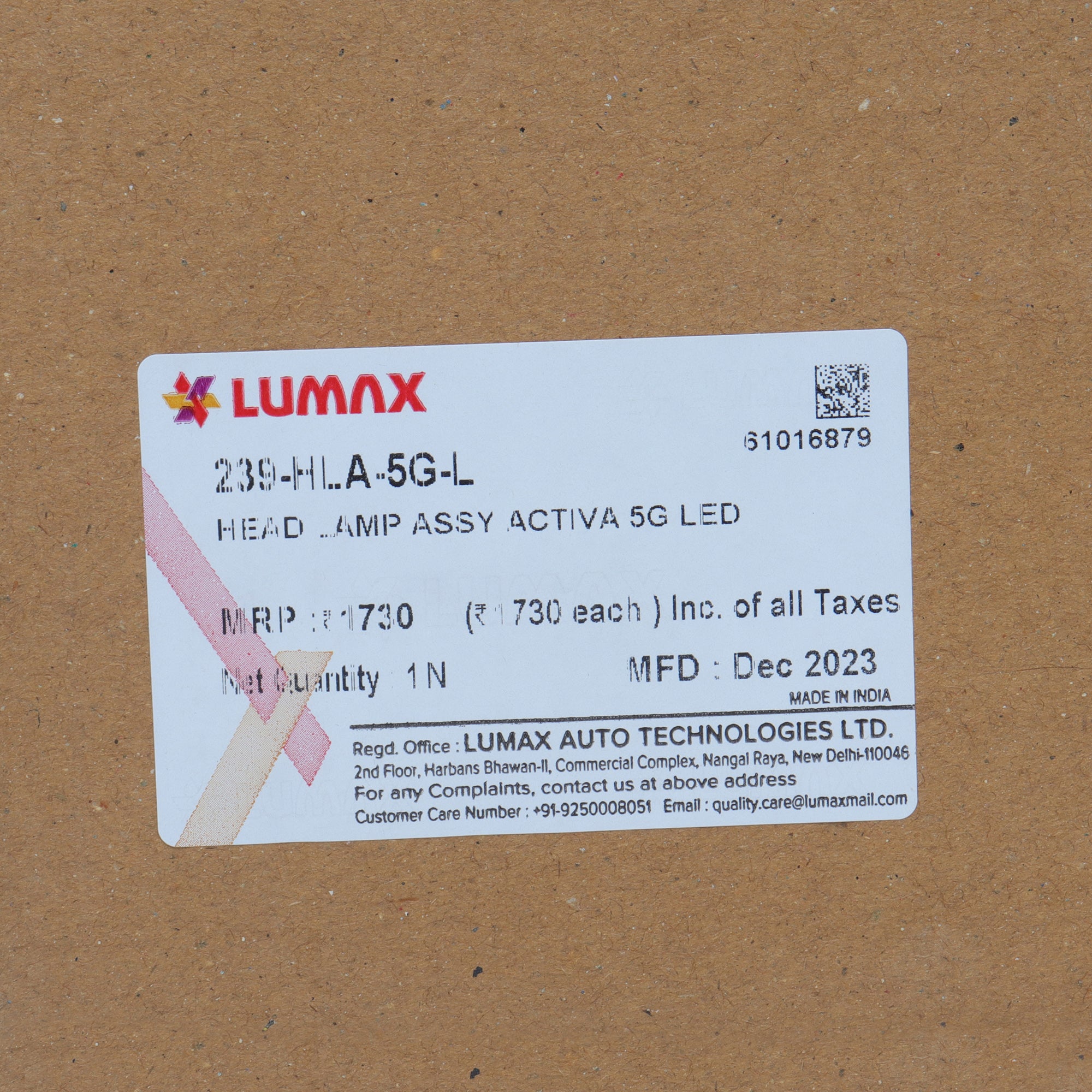 Lumax Head Light Assembly for Activa 5G