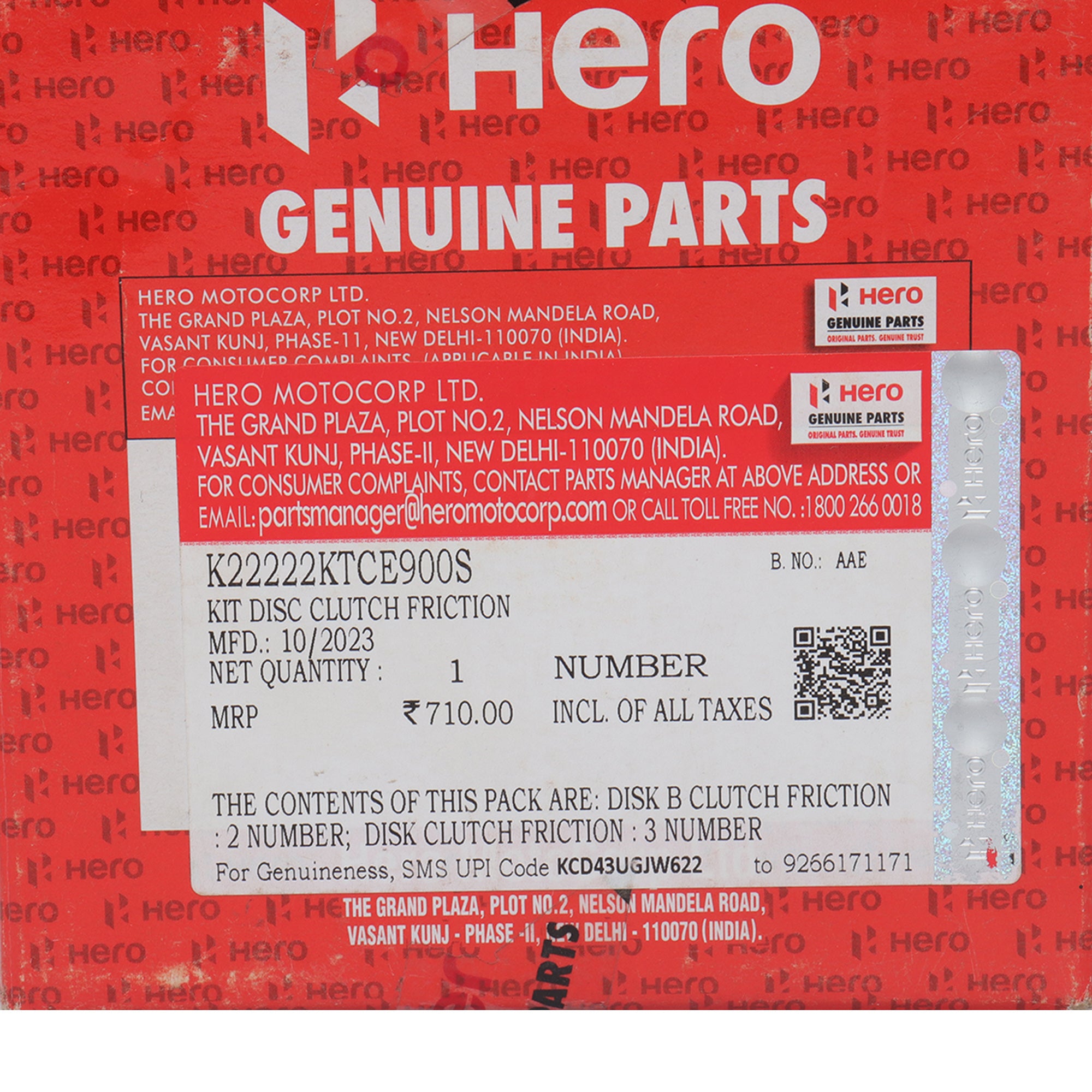 Hero Clutch Plate for Super Splendor