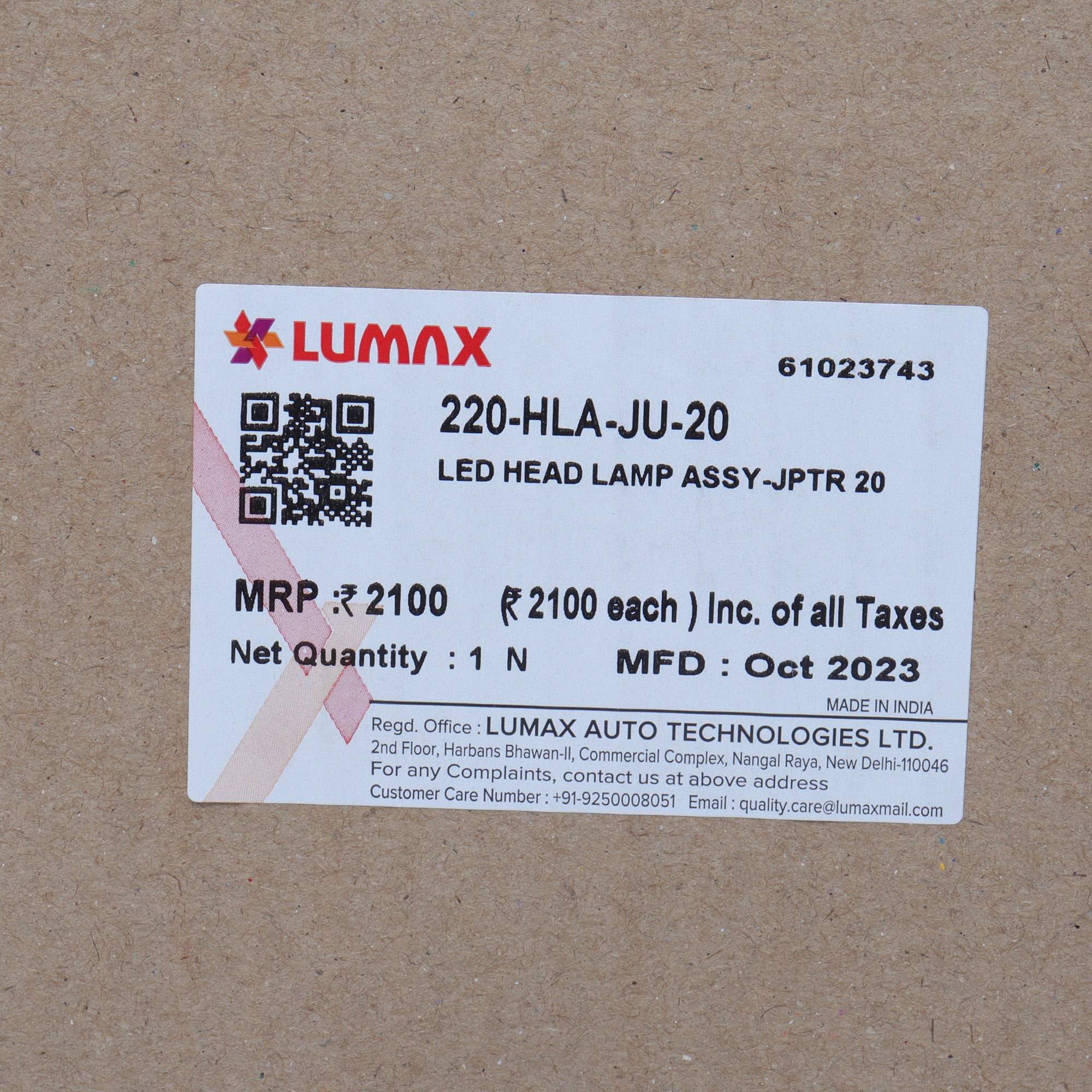 Lumax Head Light Assembly for Jupiter