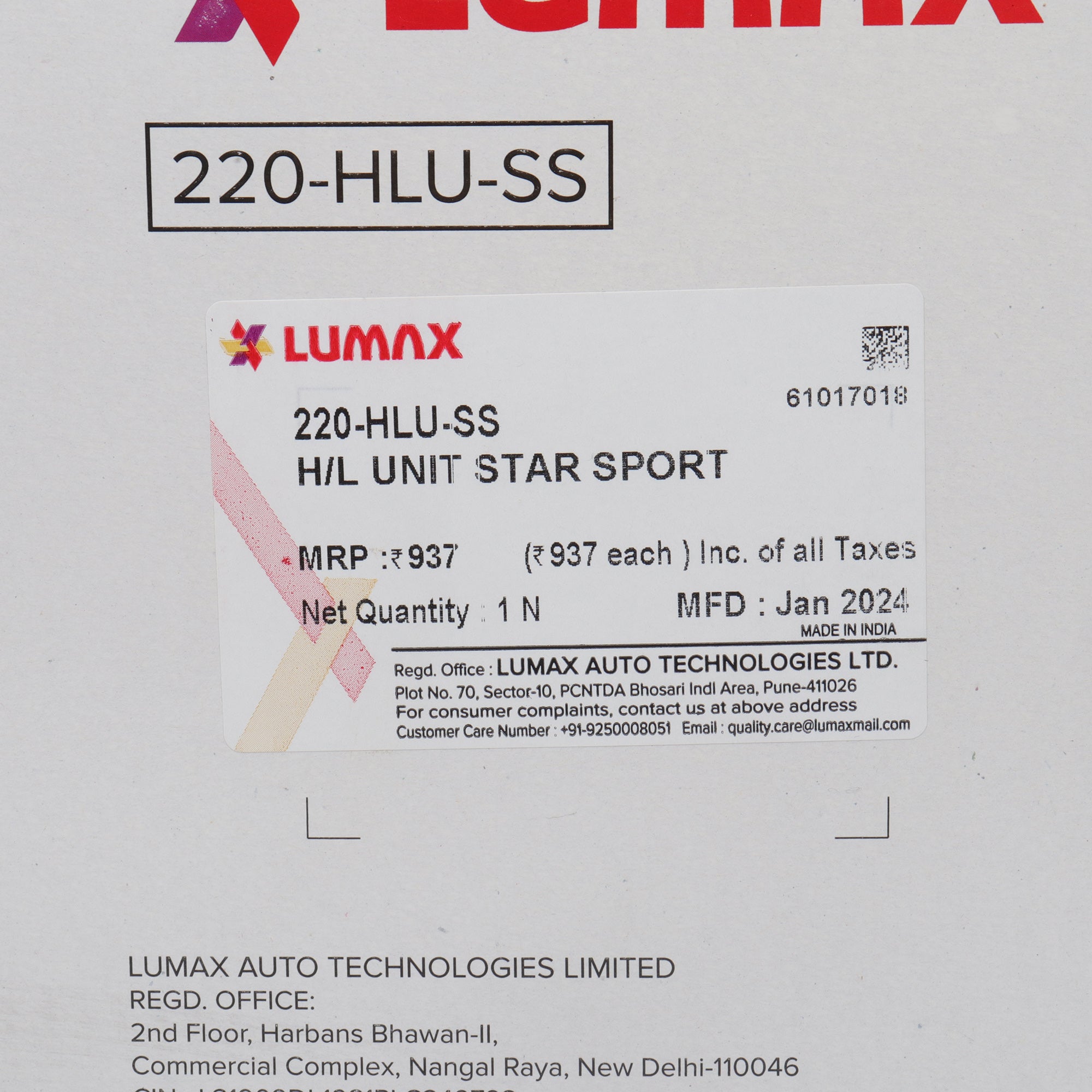 Lumax Head Light Assembly for Star Sport