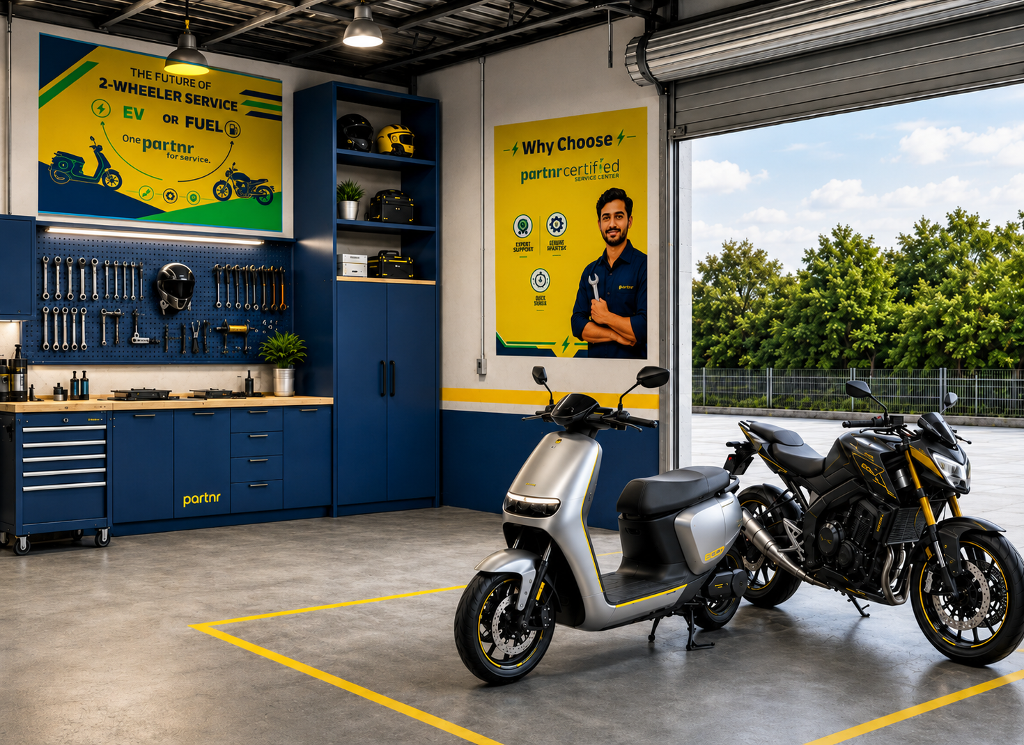<p>Powering India’s <br/><strong>EV</strong> & Two-Wheeler <br/>Service Ecosystem</p>