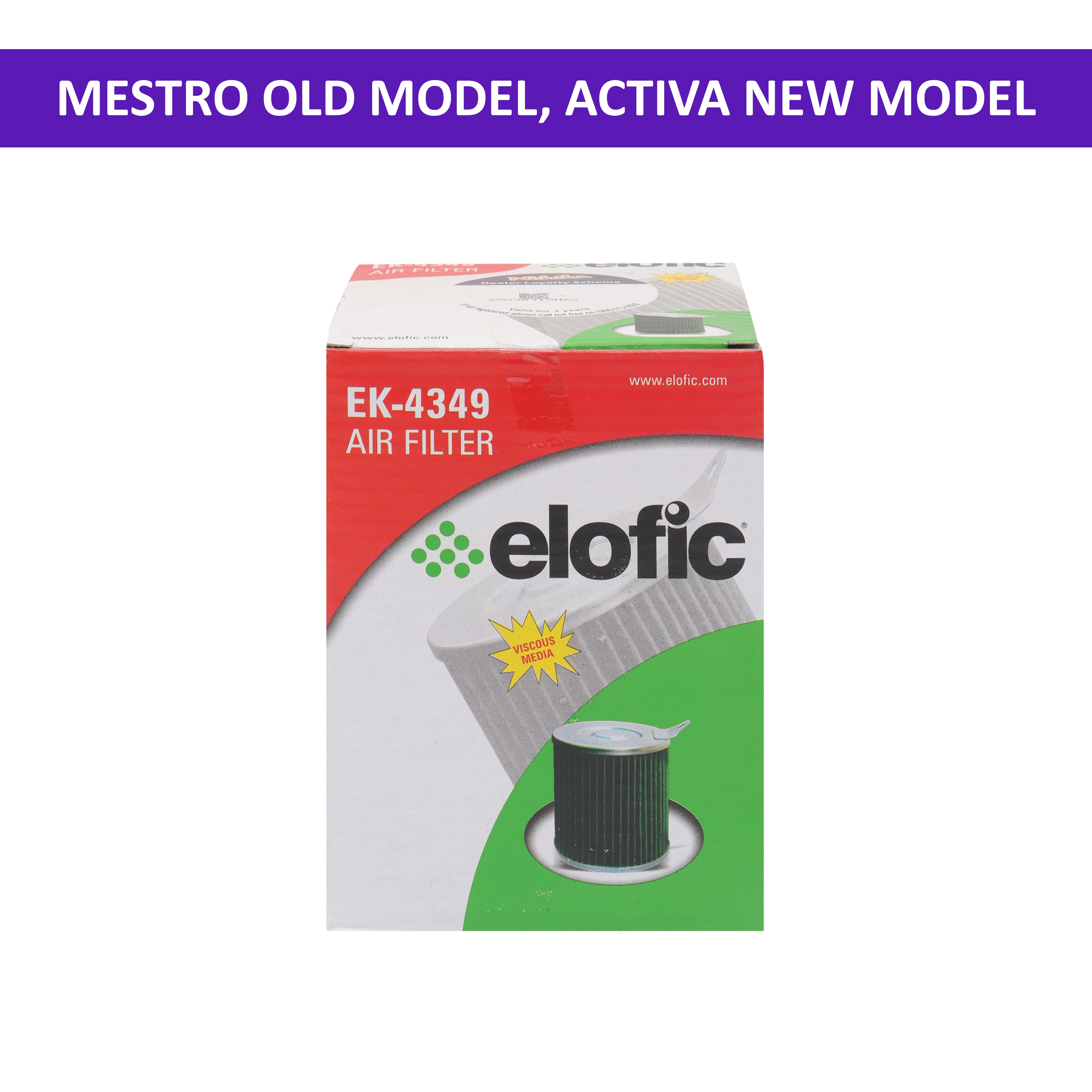 Elofic Air Filter (Paper) for Maestro Old, Activa New