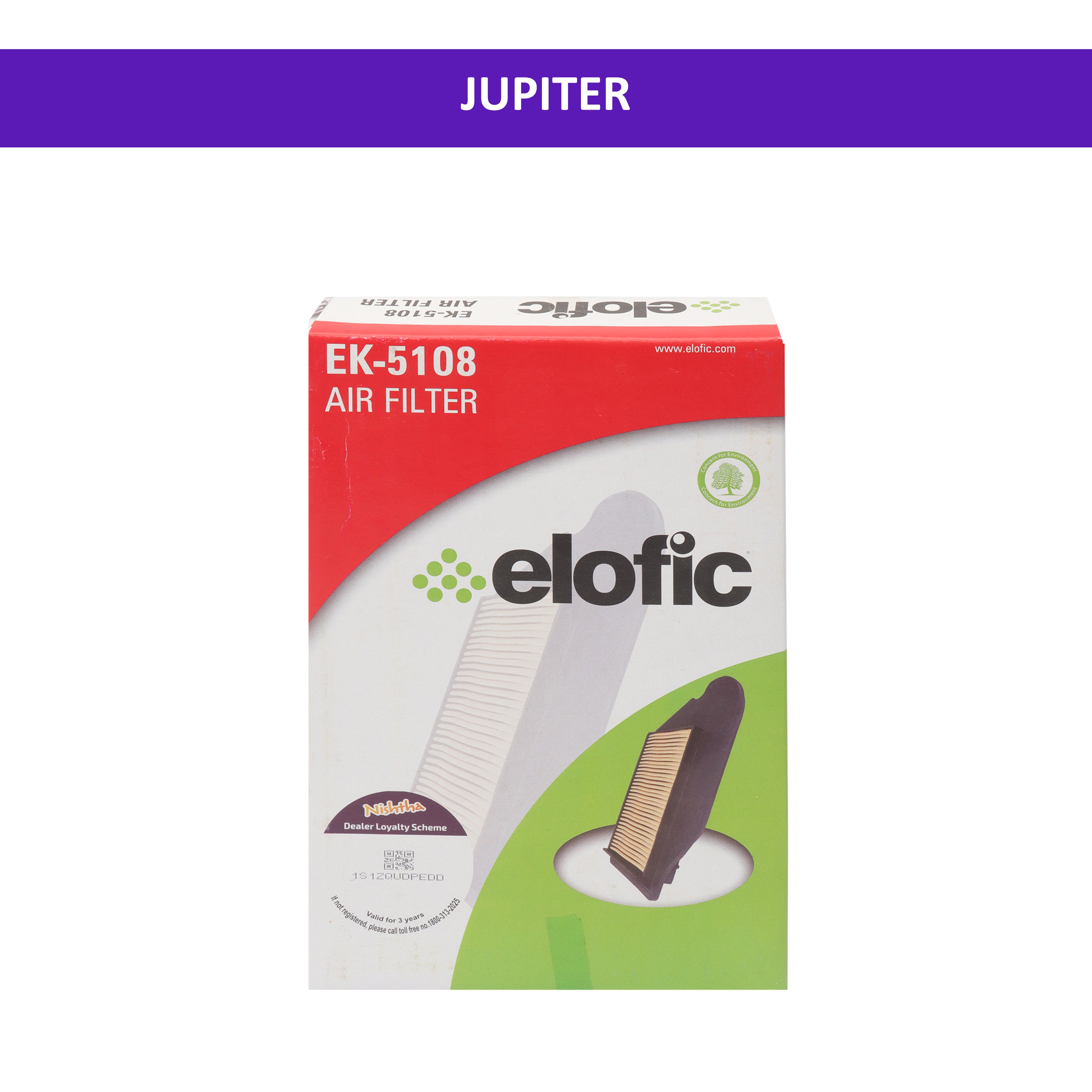 Elofic Air Filter (Plastic Molded) for Jupiter