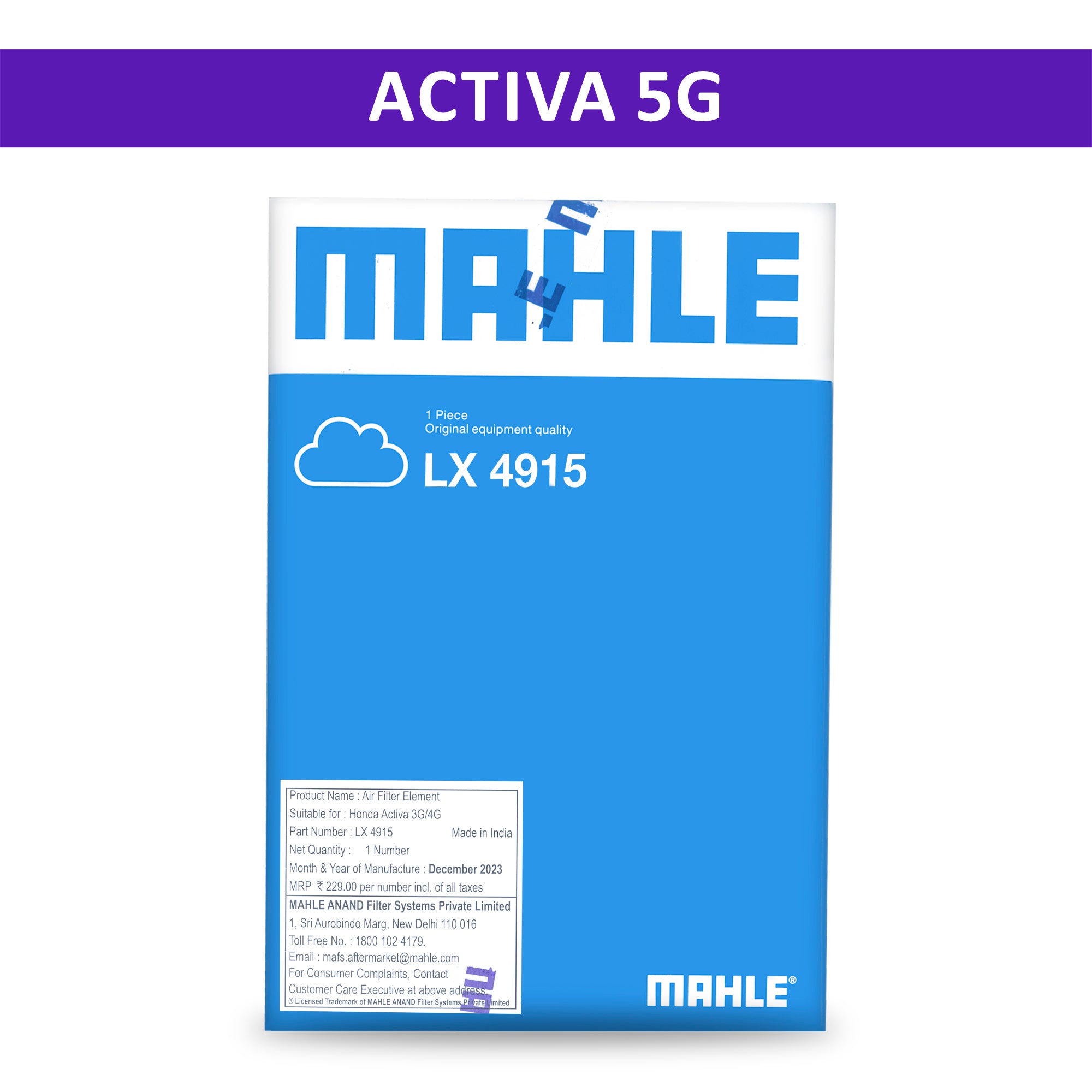 Mahle Air Filter for Activa 5G