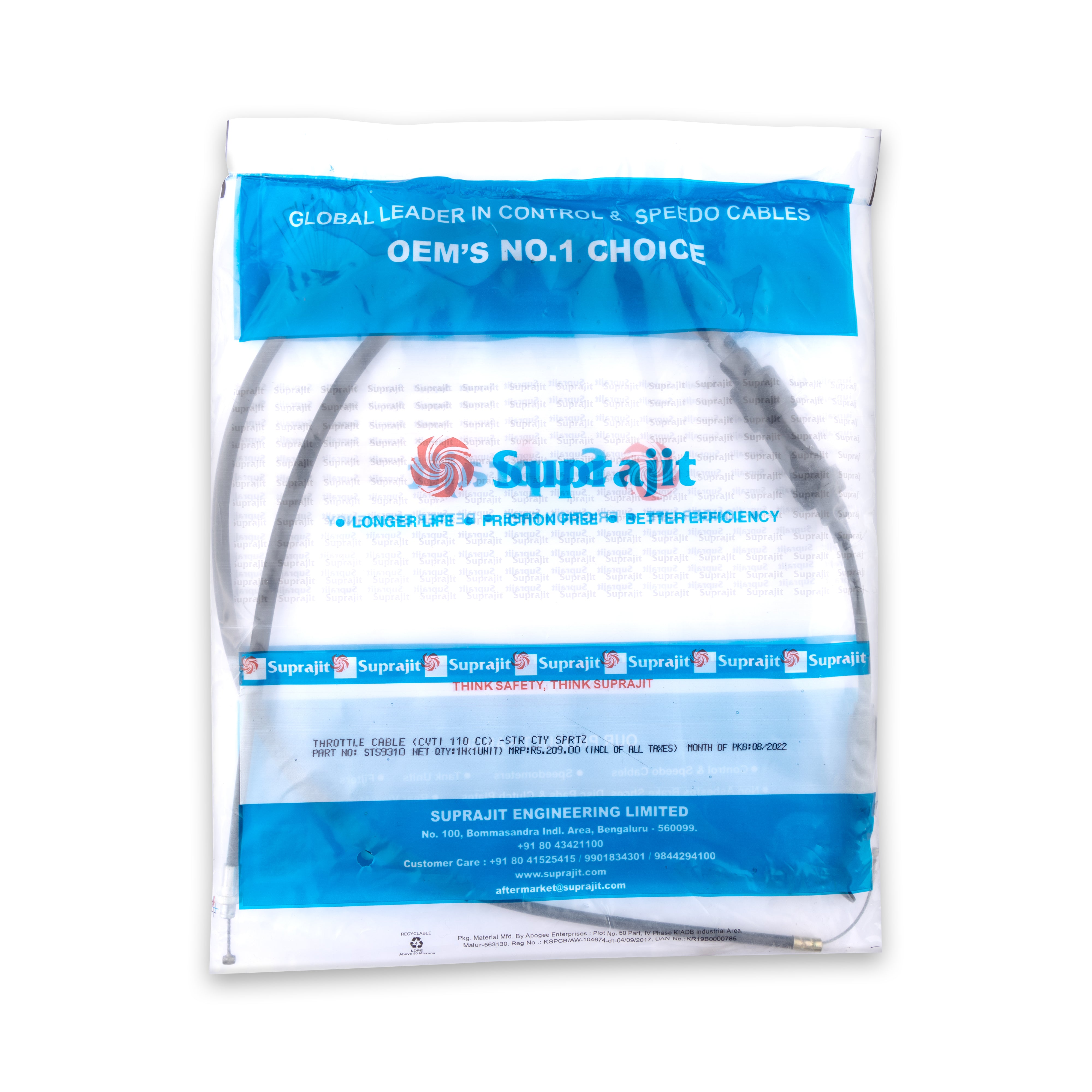 Suprajit Accelerator Cable for Star City Sportz CVTI 110